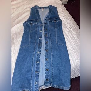 Free People Denim Button Up Dress